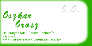 oszkar orosz business card